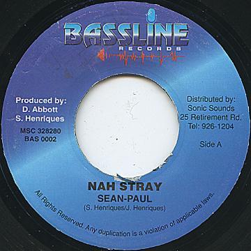 7inch Record SEAN PAUL / ZUMJAY - Nah Stray / Sometimes BAS0002 Bassline Record Jamaica Reggae, Ska & Dub Used