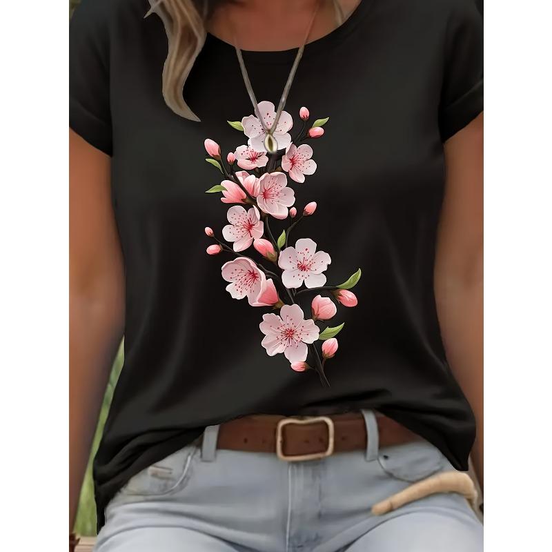 

European Size Women S Fashion Round-Neck T-Shirt 4XL