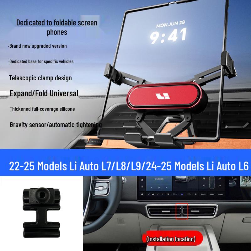 Foldable Screen Phone Car Navigation Bracket for ONE/L7/L8/L9 Air Vent