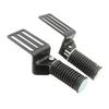 1Pair Universal Front Footrests Metal Deep Grooves Motorcycle Pedals Foldable Direct Installation Footpeg