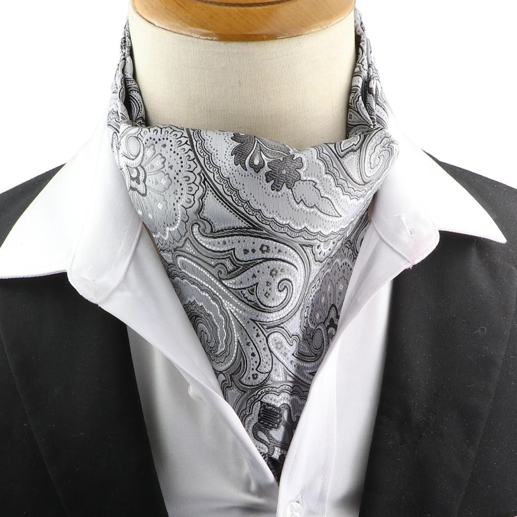 Pánská kravata Žakárová Květinová Paisley Pánská kravata Svatba Formální Ascot Šátek Samozavazovací Britský Gentleman Polyester Měkká kravata Luxusní