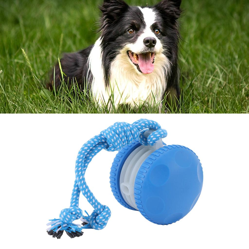 Interactive Dog Toy Random   Electric Automatic Moving and Rolling Dogs Toy with Rope for Small Medium Large Dogs Blue