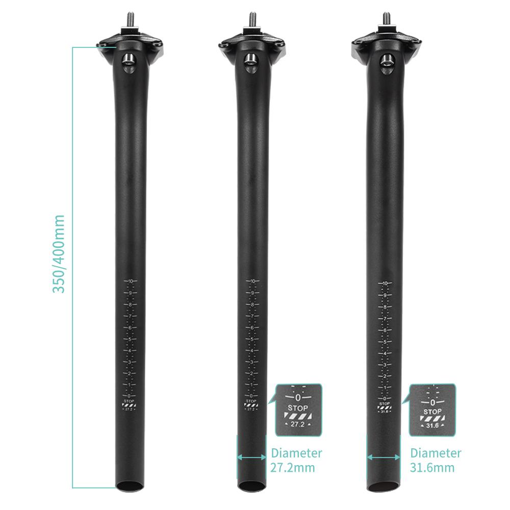 TOSEEK C70 No Logo Carbon Seatpost Light Weight 27.2/31.6mm Matte Black MTB Road Bike Seat Post Seat Tube Bicycle Parts