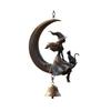 Witch Cat Moon Wind Chime, Witchy Statues Moon Cat Wind Chimes Home Decor For Outside Outdoor
