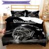 3-teiliges Hockey-Torwartmasken-Bettwäscheset mit individuellem Namen Bettbezugverschluss Enthält 1 Bettbezug & 2 Kissenbezüge für das Schlafzimmer