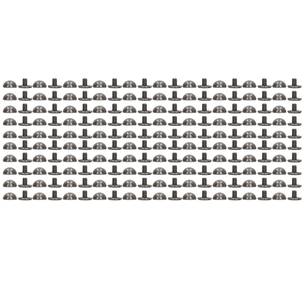 8mm 100 Sets Leather Rivets Kit Portable Small Round Mushroom Shape Hard Alloy Electroplated Decorative Leather Rivets