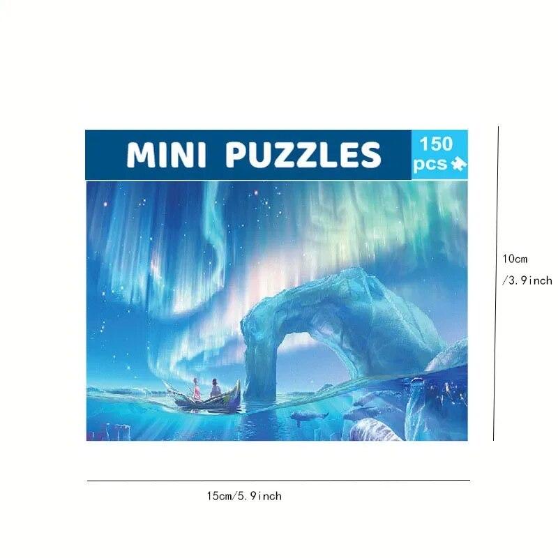 Northern Lights+Photo Frame 150 Mini Test Tube Puzzle World Famous Painting Series Travel Puzzle YC-M