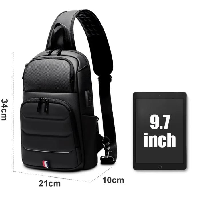 Outwalk Neue lichtreflektierende Herrenmode-Umhängetasche, multifunktionale Brusttasche für Outdoor-Reisen