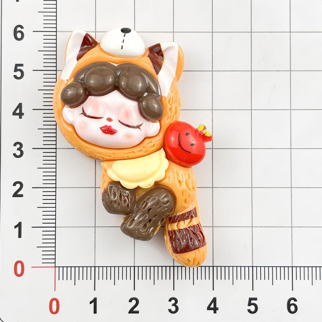 Cute Wendy Animal Costume Resin Hair Clip & Keychain Pendant DIY Accessory