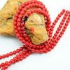 Red Stone Painted 8mm Beads - 50pcs Strand for DIY Jewelry Bracelet