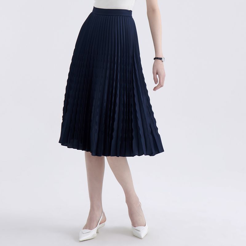 

Obeg Elegant Spring/Summer Pleated Skirt Tibetan Blue 155/XS/34