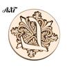 Wax Seal Stamp Head Iris A-Z Initial Alphabet Head, Brass Engraved Stationery Sealing for Wedding Invitations Envelopes Journal Gift Packaging