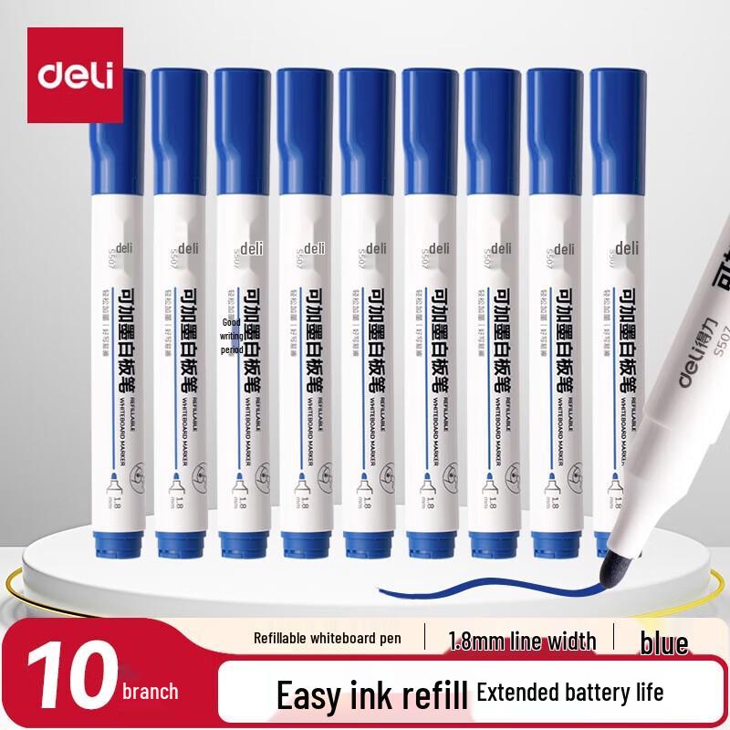 Deli Refillable Erasable Whiteboard Marker Set