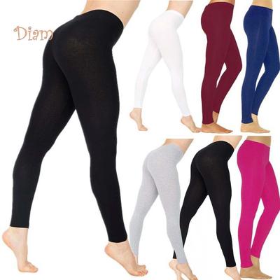 (M-4XL) Dámske elastické legíny Jednofarebné ceruzkové nohavice Slim pančuchové nohavice s vysokým pásom