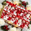Classroom Holiday Decorations Red And White Doll Hanging Pendants for Christmas Tree, Decorative Wooden Girls Ornament, Seasonal Tree Ornaments