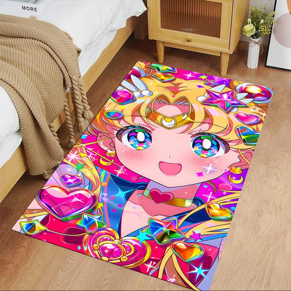 Sailor Moon Magic Carpet Perfect for Game Room Decorate Room Balcony Playrooms Antislip Carpet Decorate Offices Best for Christmas