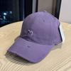 New Trendy Brand Letter Embroidery Frayed Baseball Hat for Women Casual Fashion Versatile Sun Visor Peaked Hat for Men