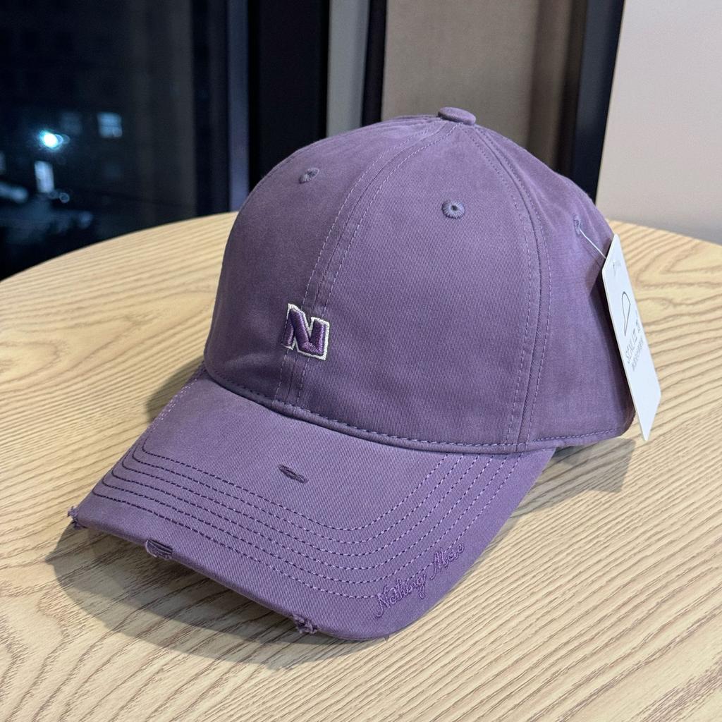 New Trendy Brand Letter Embroidery Frayed Baseball Hat for Women Casual Fashion Versatile Sun Visor Peaked Hat for Men