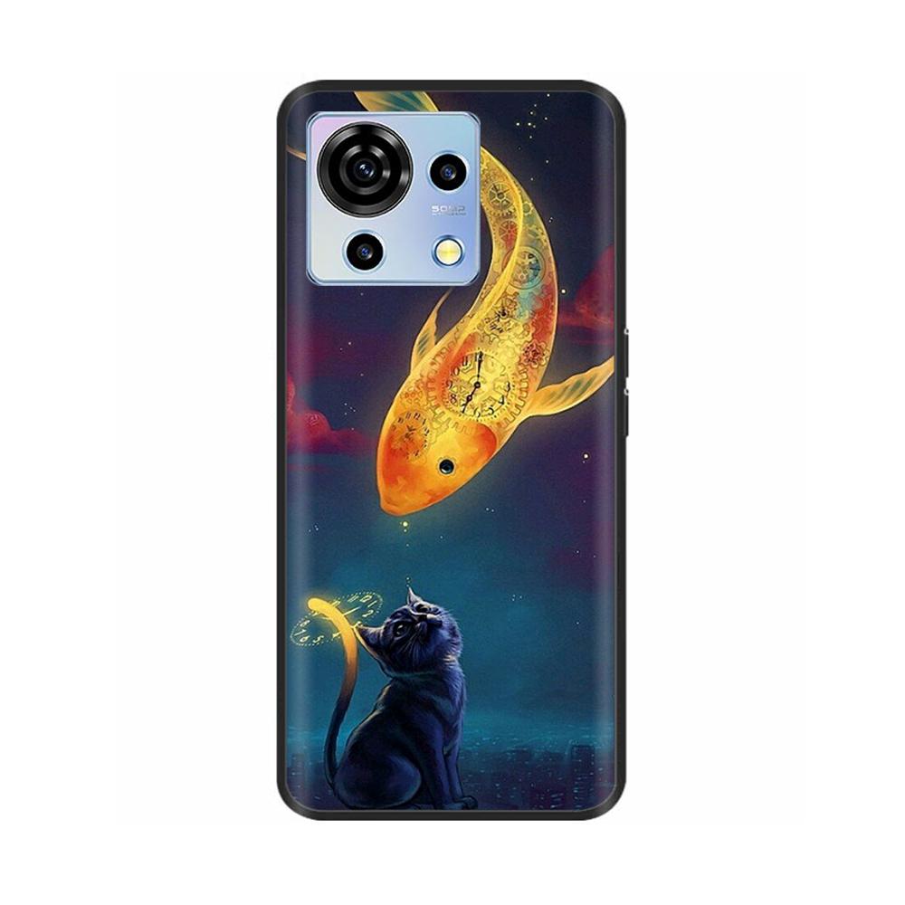 Custodia per ZTE Blade V50 Vita in Silicone Liquido Protezione Completa Copri Telefono per ZTE Blade V50 Vita V50Vita Nuovo Design Retro Morbido