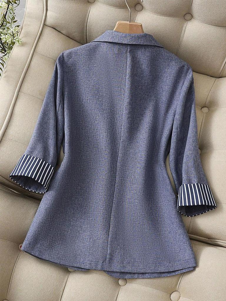 European and American Style Women's Autumn Fashion Three-Quarter Sleeve Suit Jacket
