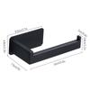 Wall Mounted 304 Stainless Steel Paper Roll Holder Black Tissue Hanger for Home Kitchen Bathroom Toilet Multifunction