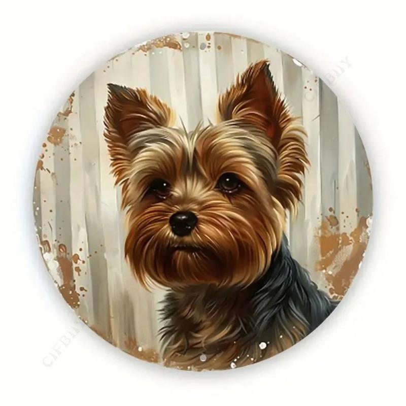 Dog Metal Poster Sign, Vintage Wall Decor 20x20cm