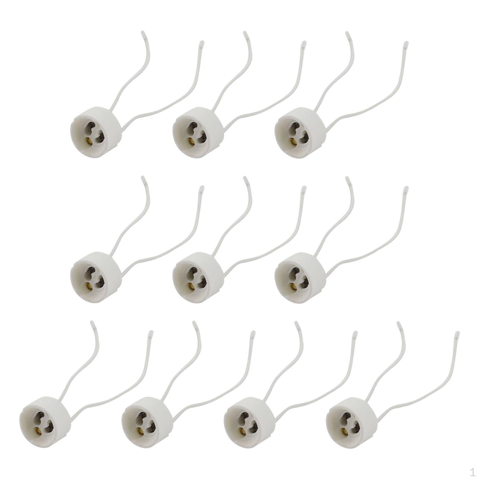 

10 Pieces Gu10 Lamp Holder LED Professional High Performance Easy Installation