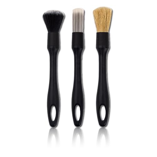 Benrii Car Wash Brush Detailing Brush 3-piece Set Soft Medium Hard Motorcycle Supplies Tire Cleaning Gap Cleaning