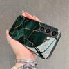 Coque de téléphone en verre motif marbre vert pour Samsung pour galaxy S26 S25 S24 S23 S22 S21 S20 FE Ultra Plus 5G coque arrière anti-chute