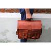 Genuine Vintage Leather Bag Men's Messenger Shoulder Laptop Bag Briefcase