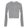 Korean Dongdaemun Trendy Tight Long Sleeve T-shirt: Sexy & Versatile with Big Bust and Waist Display