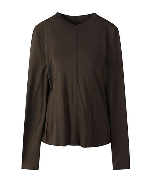 Recorde Mock Neck Edge Top_Rqtaa24586Brx Brown/S