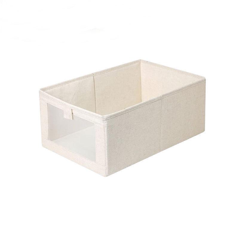 Oxford Cloth Dustproof Storage Box with Lid and Clear Window for Clothes and Sundries