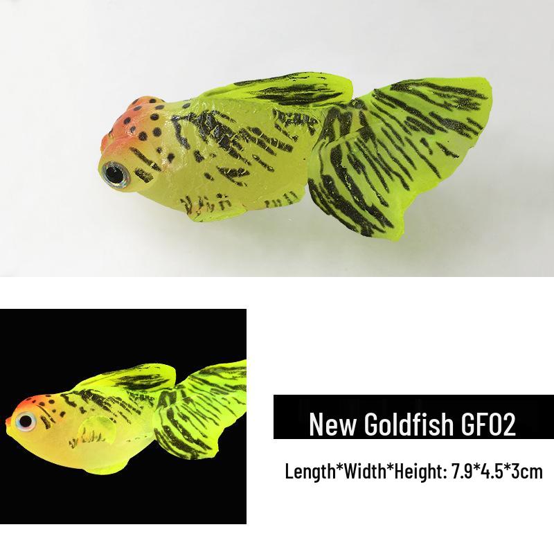 Luminous Goldfish & Jellyfish Aquarium Ornaments - Silicone Simulation for Landscaping