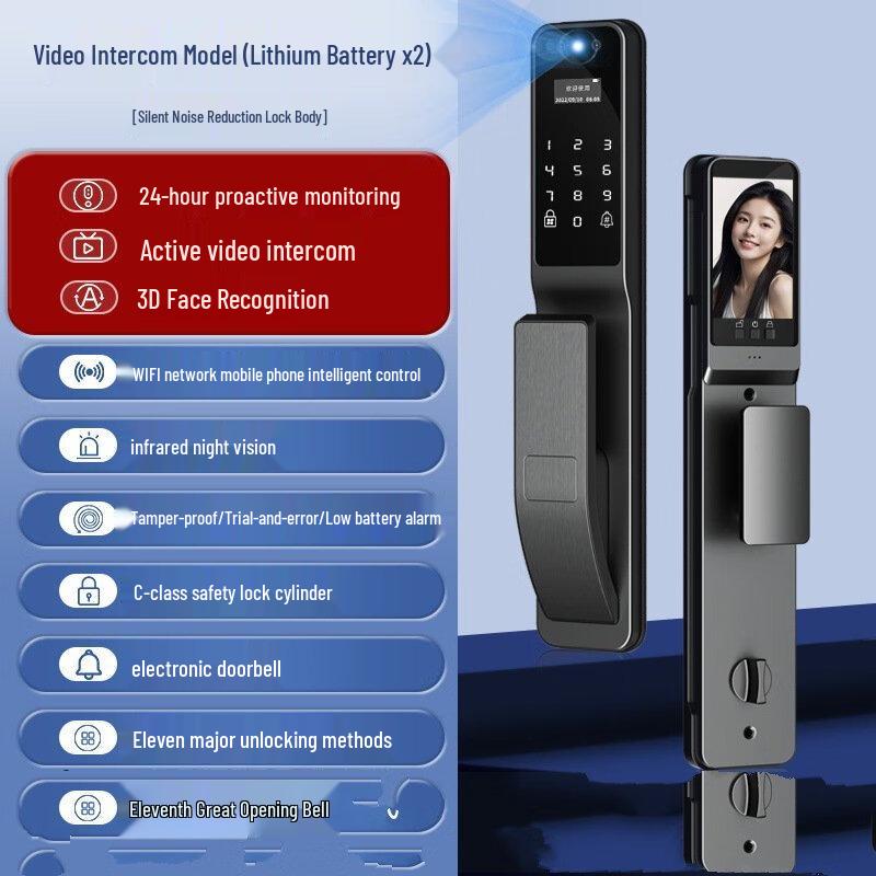 Shengbei 3D Face Recognition Smart Fingerprint Door Lock