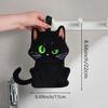 Black Cat Embroidered Hand Towel, Coral Fleece Super Absorbent Quick-Dry Hanging Bathroom and Kitchen Finger Towel