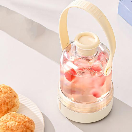 Eiswürfelform aus Silikon für Flaschen mit praktischem, herausnehmbarem Design, 380 ml, flexibel, mehrschichtig stapelbar, ideal für unterwegs