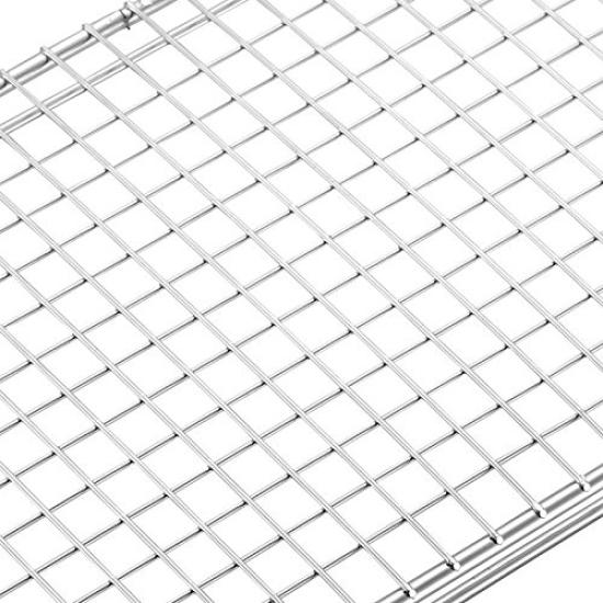 CAMPING MOON Clip Wire Mesh Stainless Steel Half Size PRO W2 Rectangular Grill,