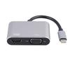 Universal USB 3.1 Type C to VGA HDMI-compatible 4K Converter Cable Adapter Cord Port HUB
