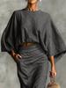 Women's Cross-border Fashion: Elegant Batwing Sleeve Top 2026