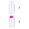 Portable Empty Pump Dispenser Nail Polish Remover Refillable Container Fluid PP Press Bottle Accessory Storage Box Case