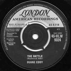 

7inch Record DUANE EDDY - The Battle / Theme From Dixie 45HLW9324 London Records 1960 UK Rock Used