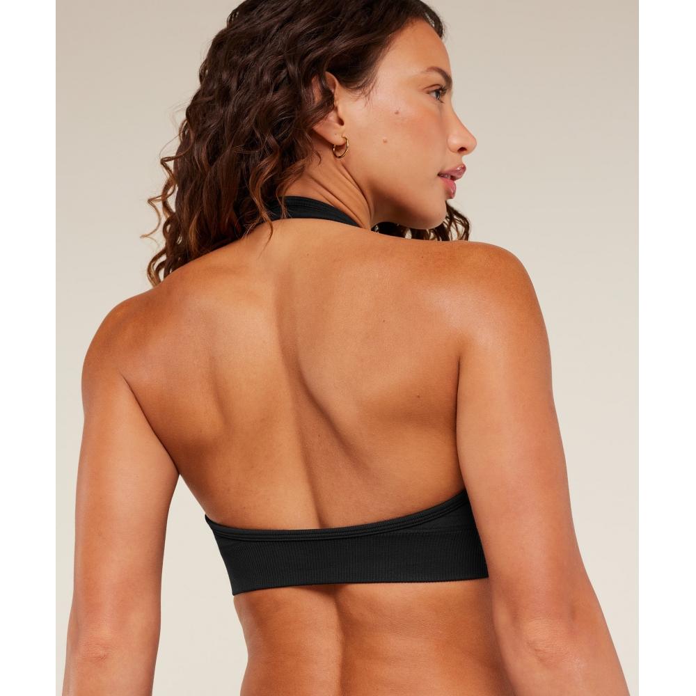 Gymshark Steel Seamless Halter Neck Bra Gs Black B6b7d Bb2j