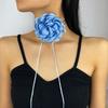Stilvolle Rosenblüten-Halskette Simulationsblume Halskette Frauen Mädchen Schlüsselbeinkette Blickfang Choker Accessoire