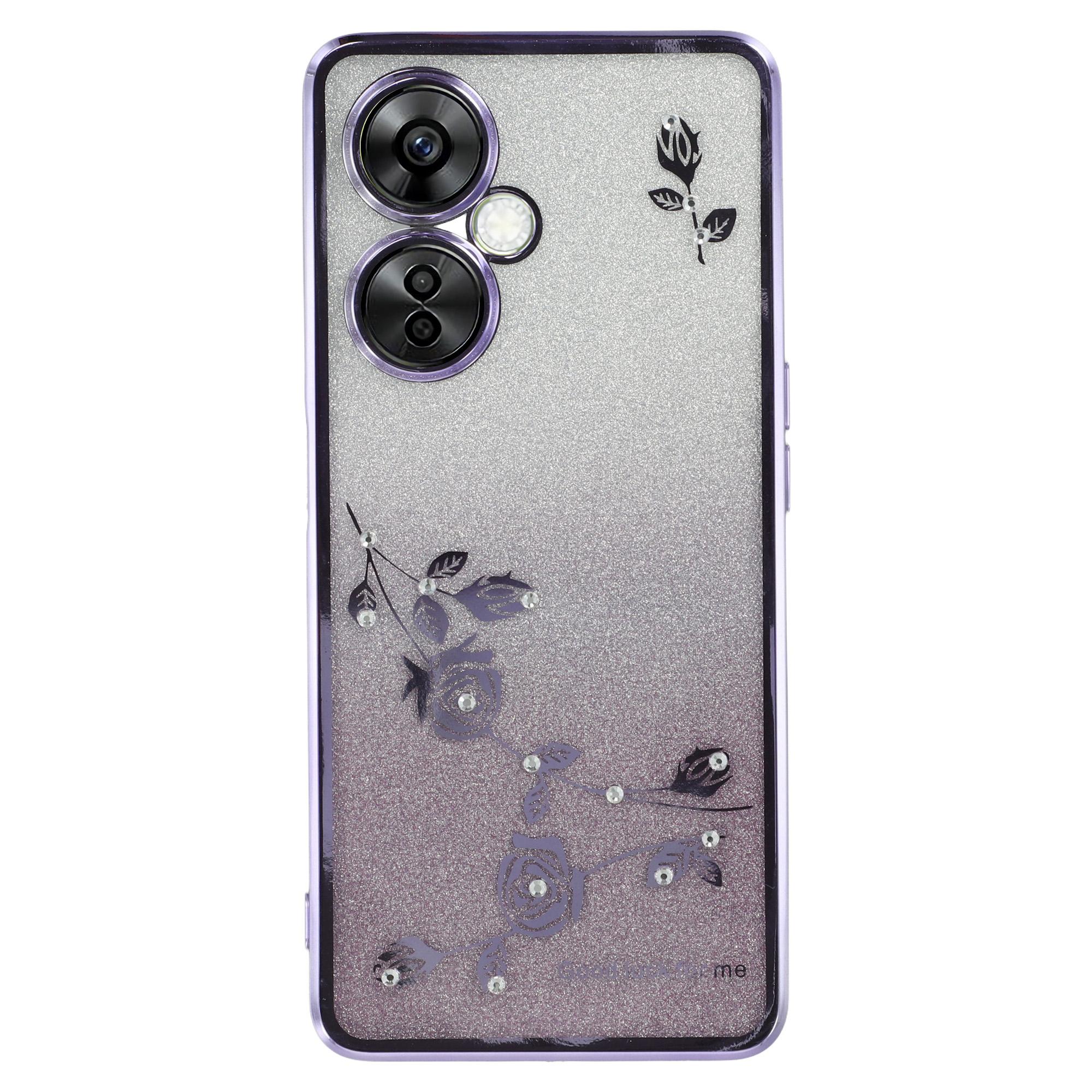 

KADEM For OnePlus Nord CE 3 Lite 5G/Nord N30 5G/Oppo K11x 5G Case Flower Decor Phone Cover Purple