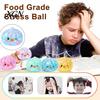 Portable Stress Reliever Cartoon Dumpling Squeeze Toy with Glitter, Relief Dough Kids Ball Fidget Toy, Soft Simulated Steamed Bun Sensory