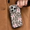 Popular Spice Girl Wind Leopard Print Bow Magnetic Mobile Phone Case Apple 15/14/13 Special Anti-drop Protective Case