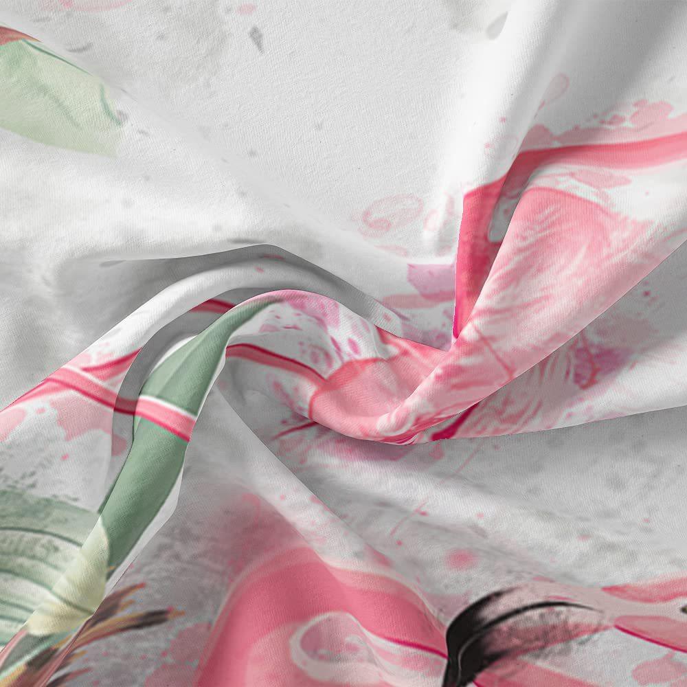 Tropical Flamingo Pattern Quilt Cover Bedding Set Three-Piece Quilt Cover Suitable For Bedroom Decoration