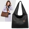 Large Capacity Tote Bag Women's Shoulder Underarm Handbag PU Commuter Bag