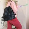 Lightweight Drawstring Backpack for Women & Men – Minimalist Gym Bag, Travel Daypack, School Sack with Zippered Pocket – Black Mesh Sport Tote